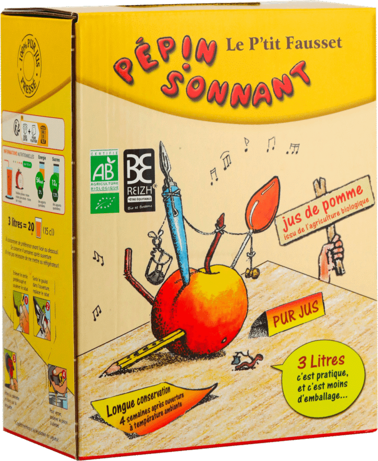 Bag-in-Box de Jus de Pommes Biologique Pépin Sonnant 3 L